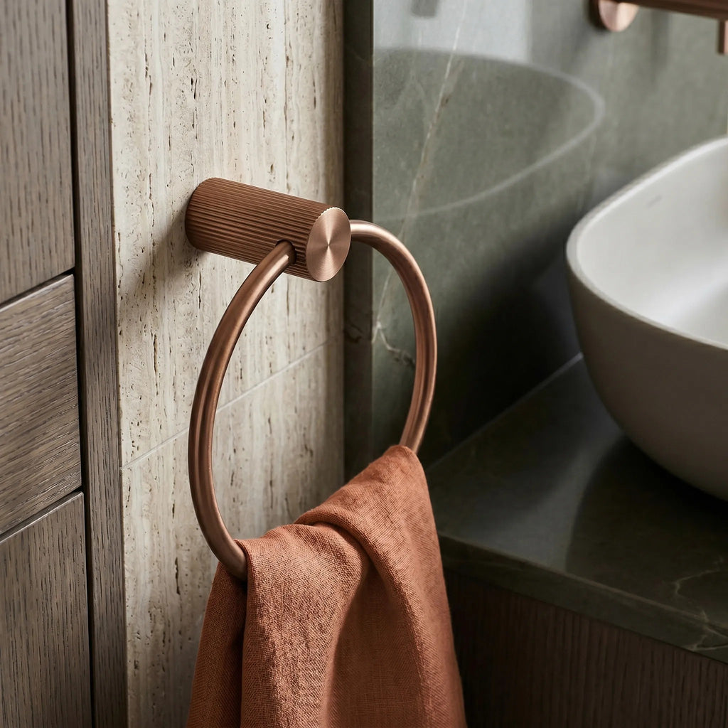 Fürdőszobai Akasztó Ring 64106 SOLO Brush Copper 1