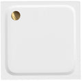 Zuhanytálca Rea Belmond White 90x90 Brush Gold 1