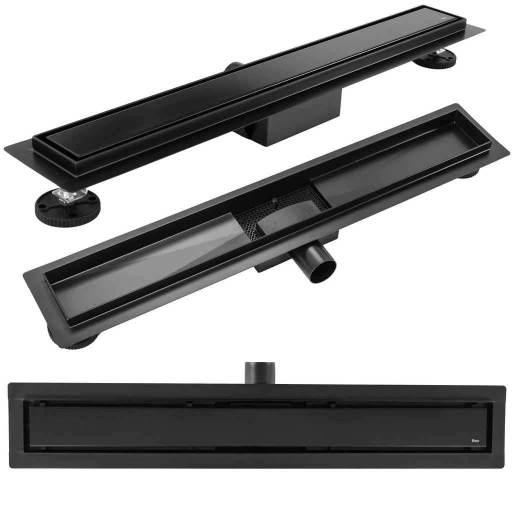 Lineáris Lefolyó Rea Neox Black Matt 100 1
