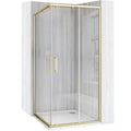 Zuhanykabin Rea City 90x90 Brush Gold Fehér Savoy Zuhanytálcával 1
