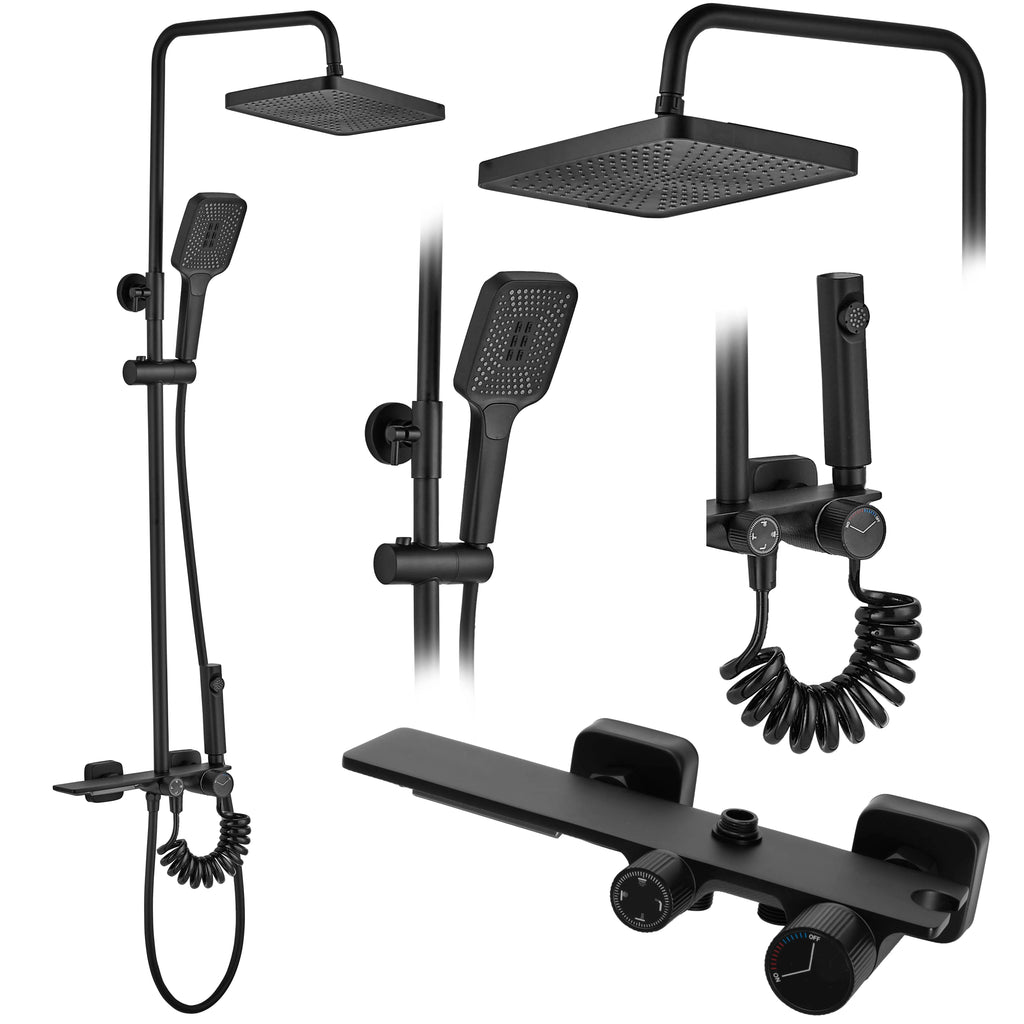 Zuhanyszett REA HELIX Black 1