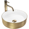 Pultos Mosdó Rea Sami White Brush Gold 1