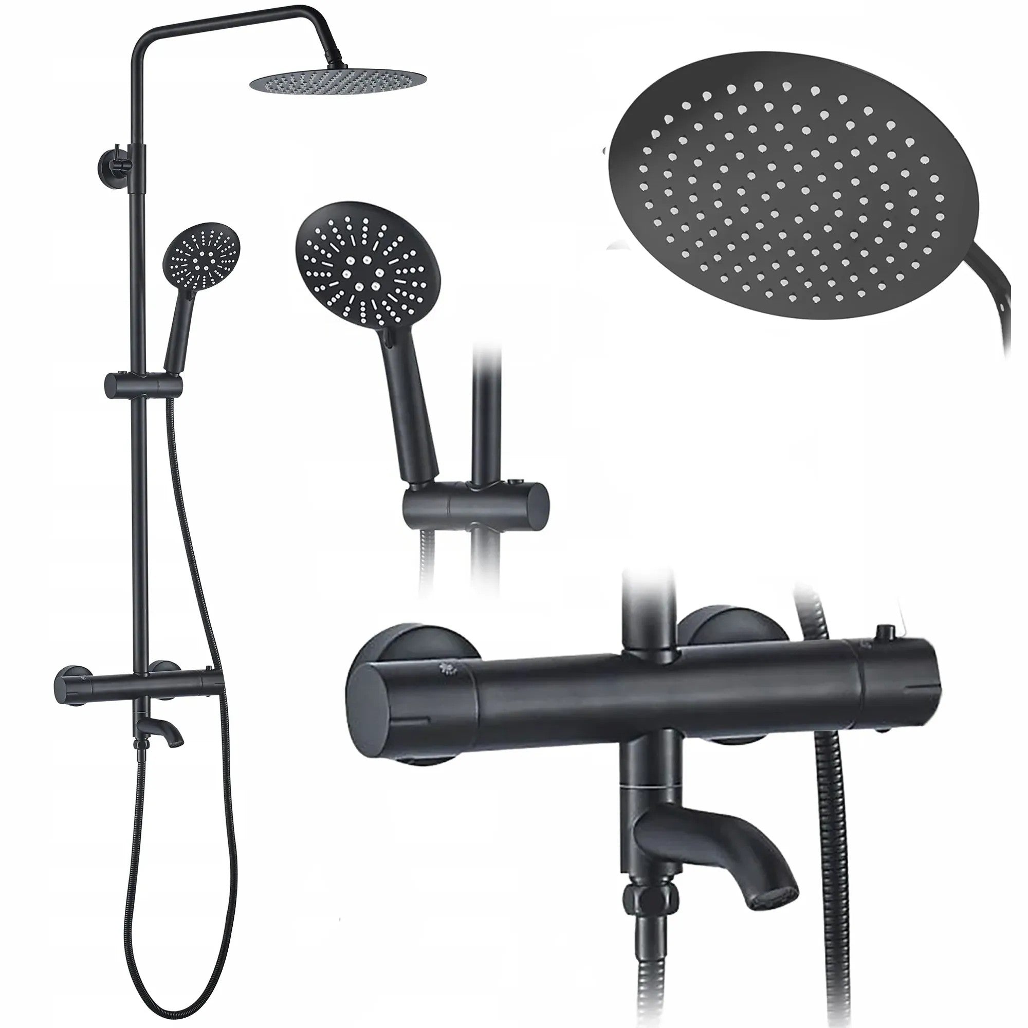 Termosztátos Zuhanyszett Rea Lungo Black 1