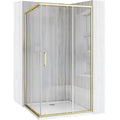 Zuhanykabin Rea City 80x100 Brush Gold Fehér Savoy Zuhanytálcával 1