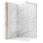 Zuhanyfal Rea Flexi Transparent / Brush Gold 140 1