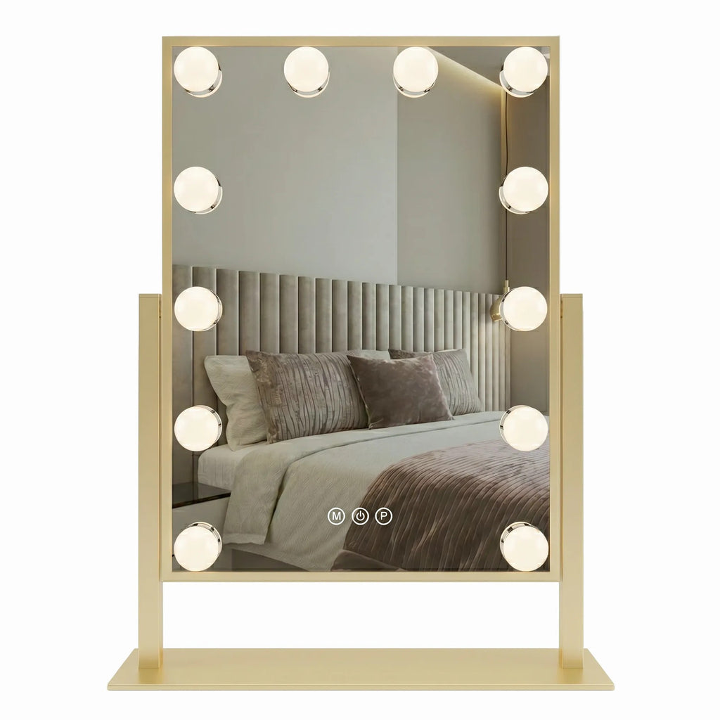 LED Tükör HOLLYWOOD L.Gold 30x40 1
