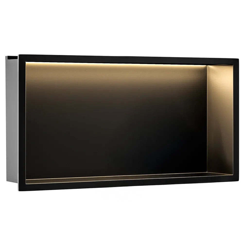 Süllyesztett Fürdőszobai Polc LED 30x60 Black 1