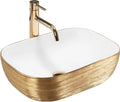 Pultos Mosdókagyló Rea Belinda White GOLD BRUSH 1