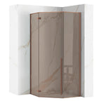 Zuhanykabin DIAMOND 90x90 COPPER BRUSH Zuhanytálca Nélkül 1