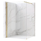 Zuhanyfal Rea Flexi Transparent / Brush Gold 80 1