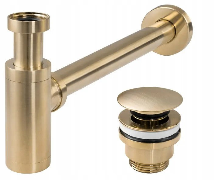 Rea Gold Brush Univerzális Mosdószifon Click-clack Leeresztő Szeleppel 1