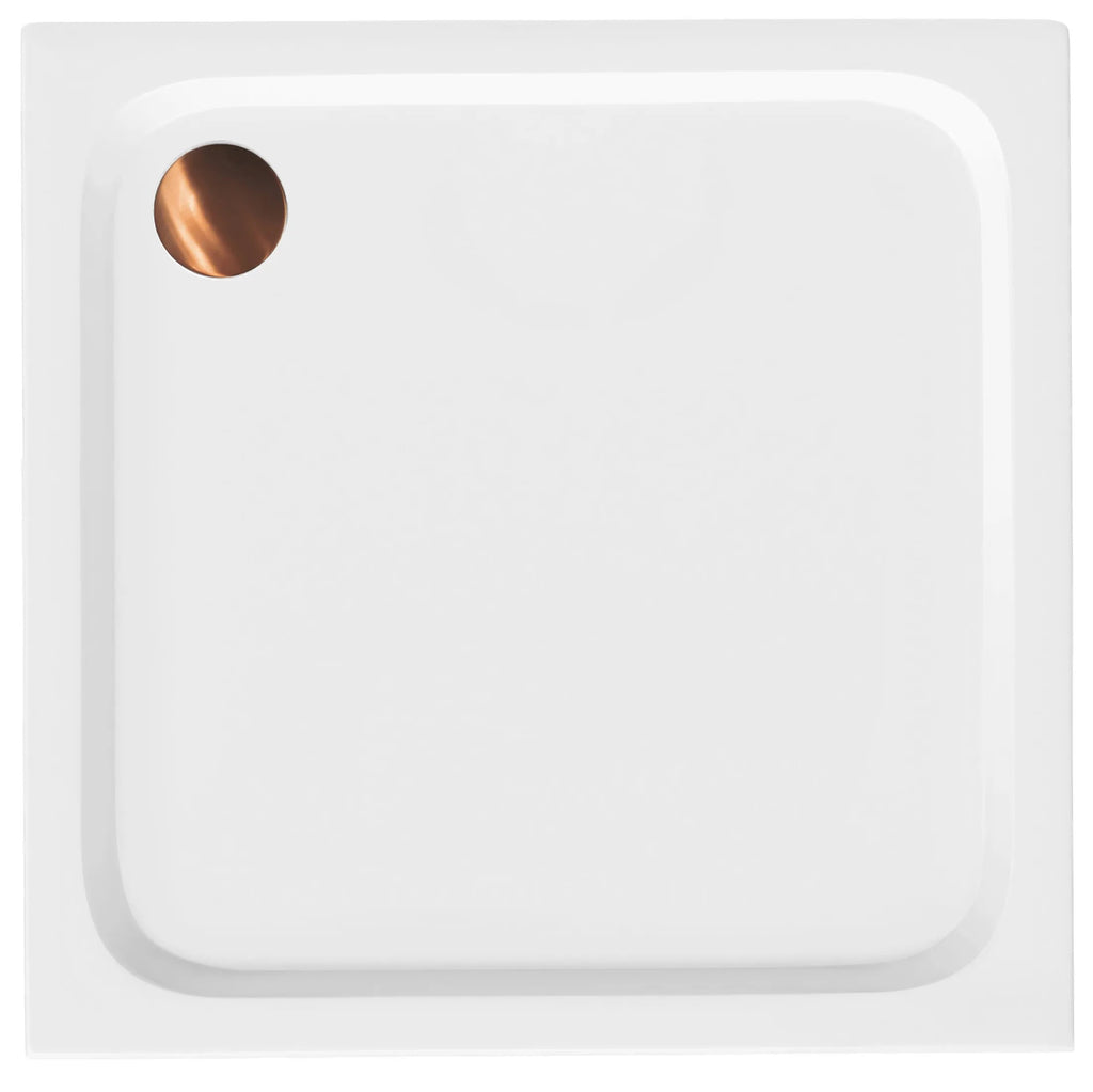 Zuhanytálca Rea Belmond White 80x80 Brush Copper 1