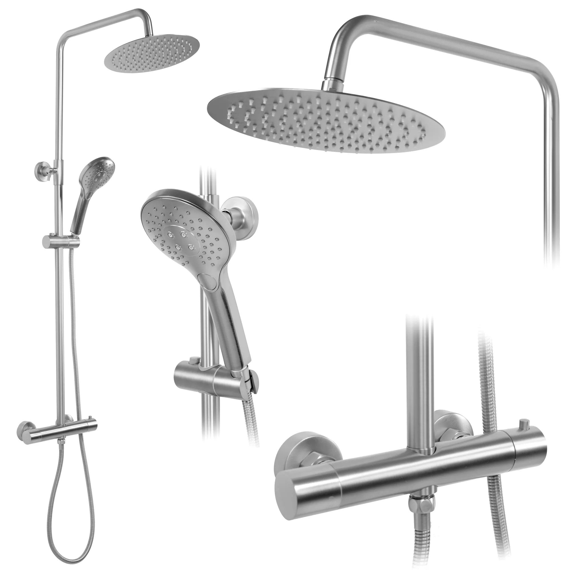 Zuhanyszett Termosztátos REA VINCENT NICKEL BRUSH INOX 1