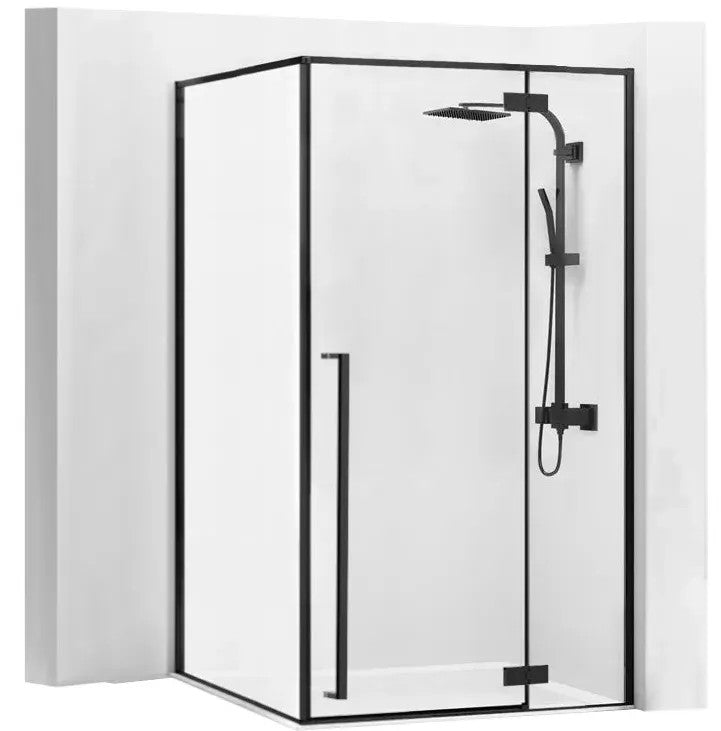 Zuhanykabin Rea Fargo 100x80 Balck Mat Fehér Savoy Zuhanytálcával 1