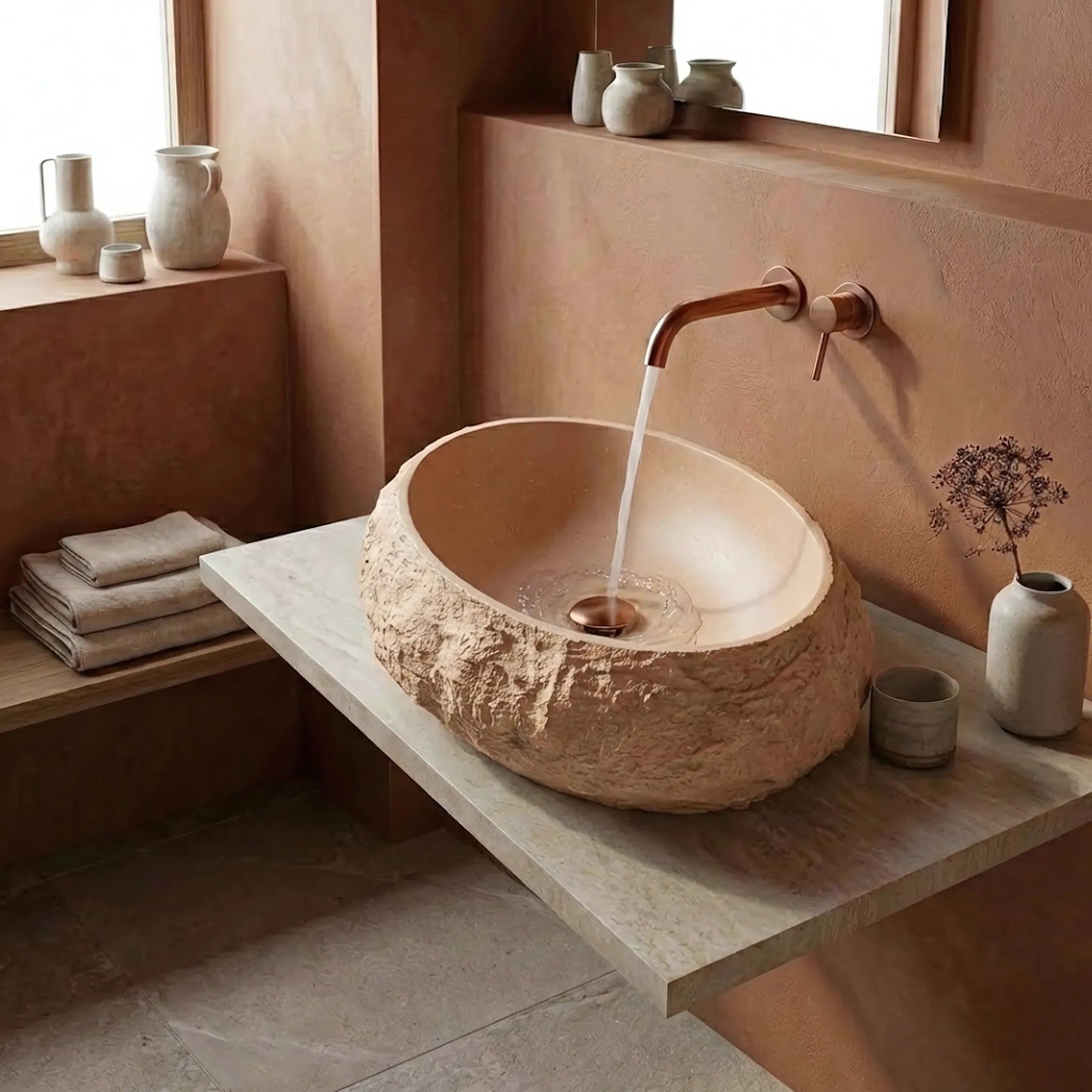 Pultos Mosdókagyló Mika Light Terracotta 1