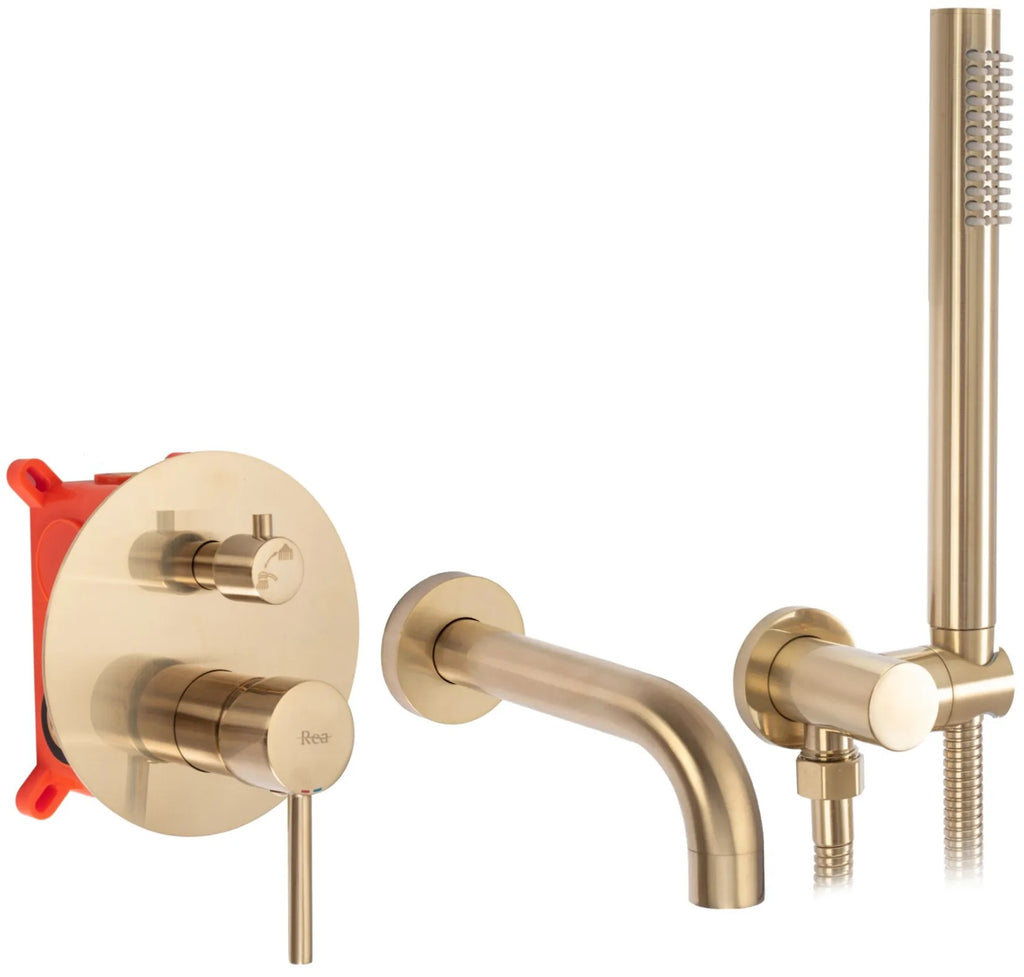 Fürdőkád Csaptelep Rea Lungo Gold Brush + Box 1