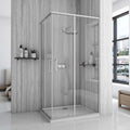 Zuhanykabin Rea City 80x100 Nickel Brush Zuhanytálca Nélkül 1
