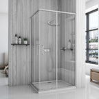Zuhanykabin Rea City 80x100 Nickel Brush Zuhanytálca Nélkül 1