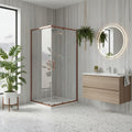 Zuhanykabin Rea City 80x80 Copper Brush Zuhanytálca Nélkül 1