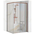 Zuhanykabin SOLAR Copper Brush 90x90 Fehér Savoy Zuhanytálcával 1