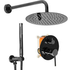Zuhanyszett Rejtett REA Lungo Black Metallic + BOX 1