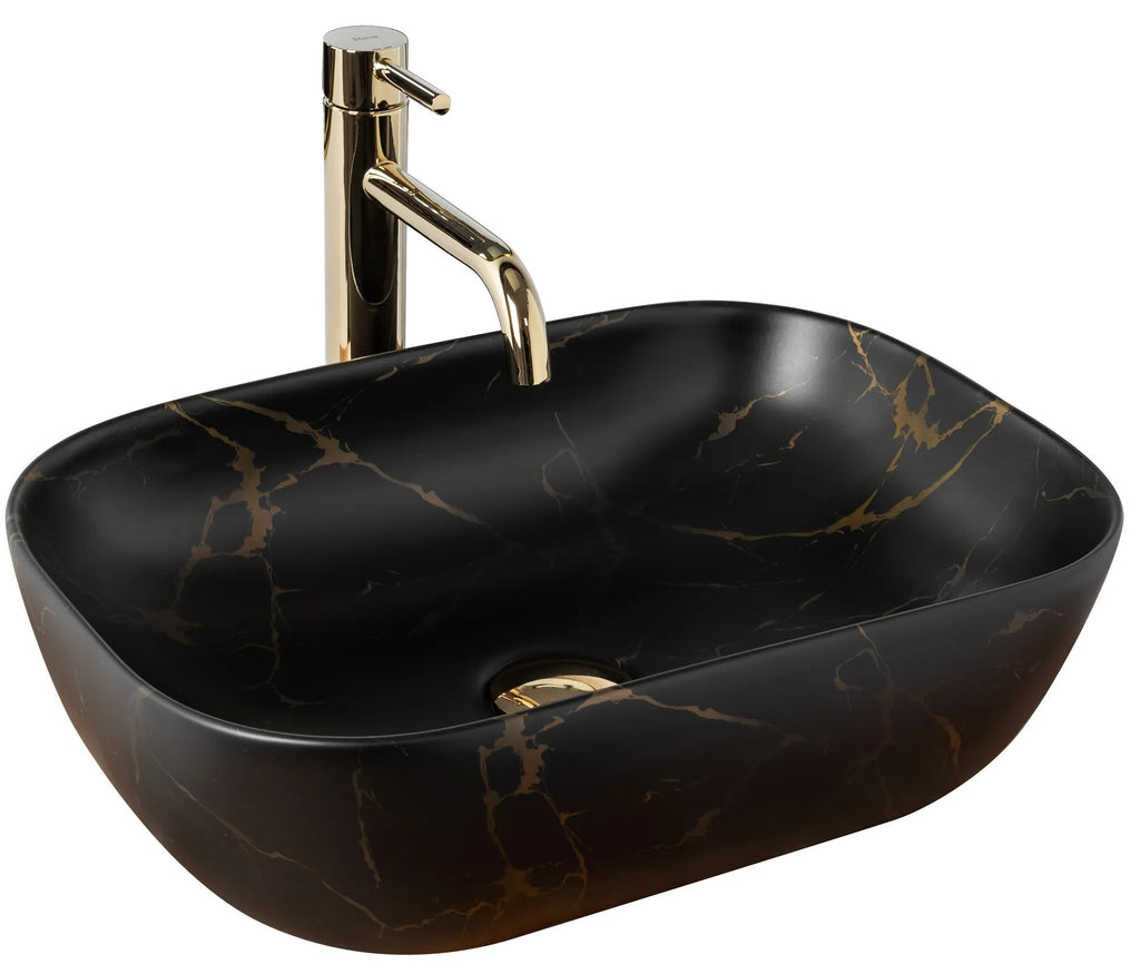 Pultos Mosdó Rea Belinda Black Marble Mat 1