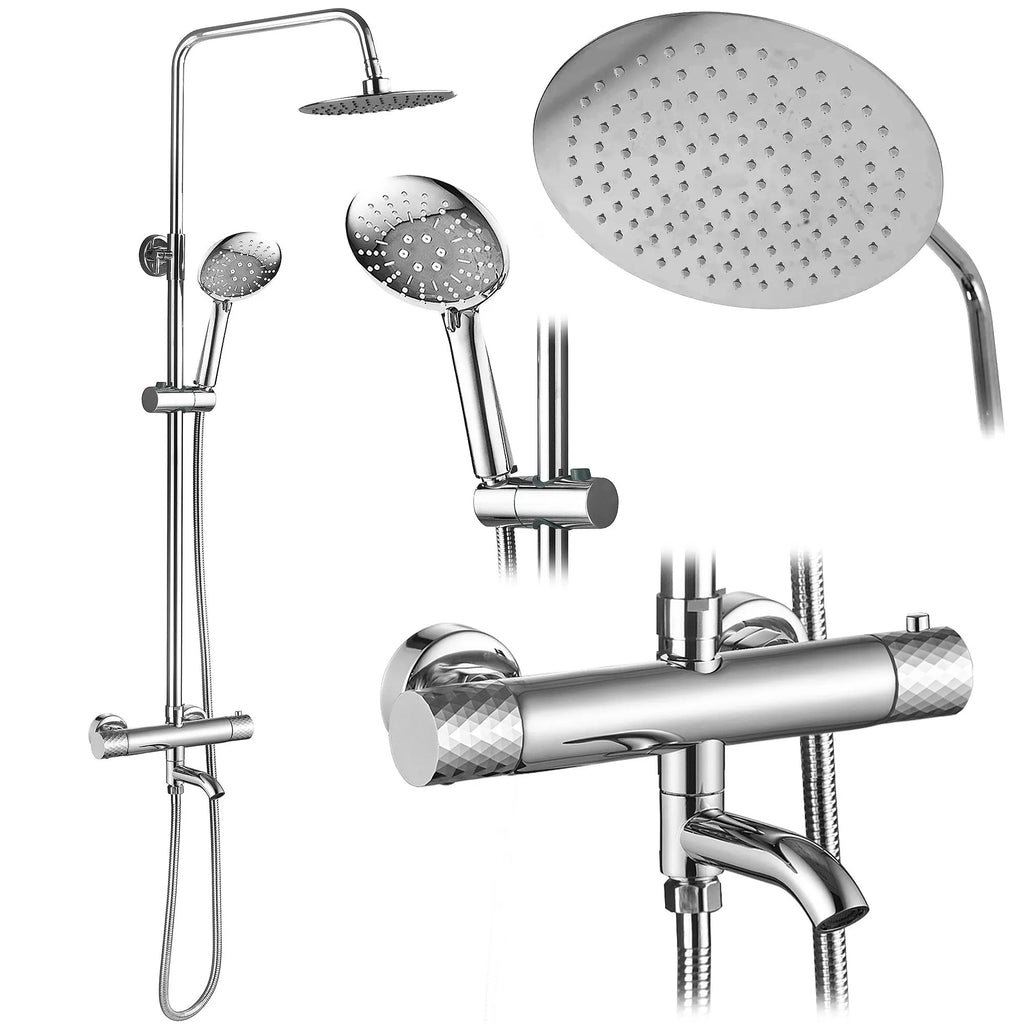 Termosztátos Zuhanyszett Lungo Diamond Chrome 1