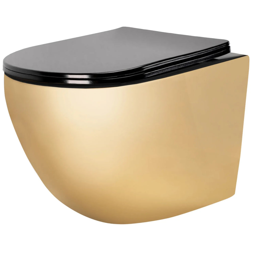 Függesztett WC Carlo Mini Flat Gold/Black 1