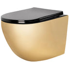 Függesztett WC Carlo Mini Flat Gold/Black 1