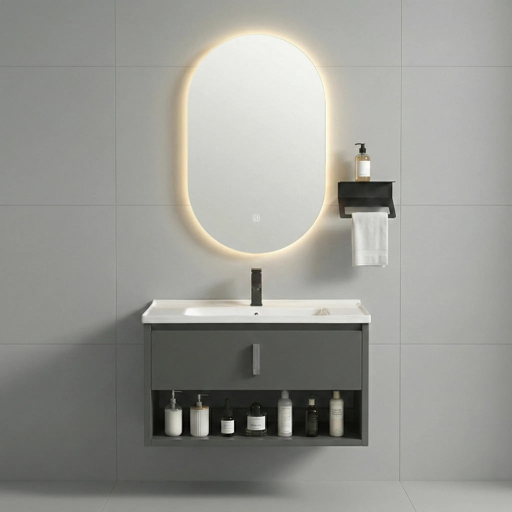 Fürdőszobabútor Szett Mosdóval Toledo 60cm Grey 1
