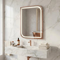 LED Tükör ZONE 80x60 BRUSH ROSE GOLD 1