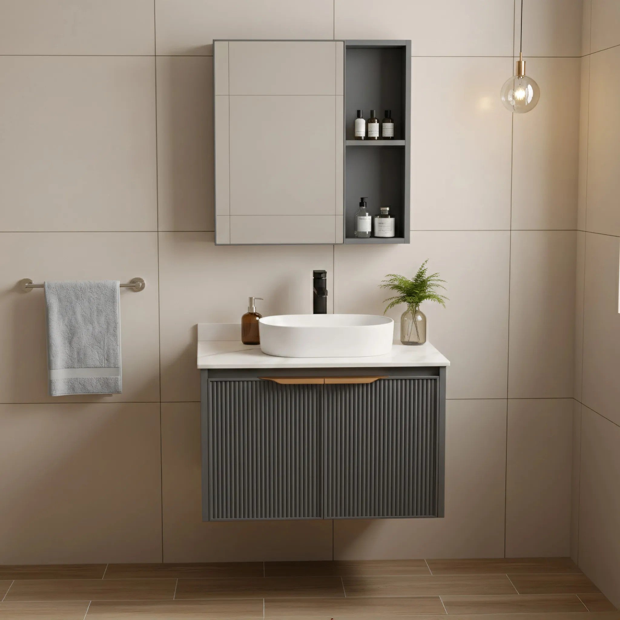Fürdőszobabútor Szett Pulttal Marti 60cm Grey 1