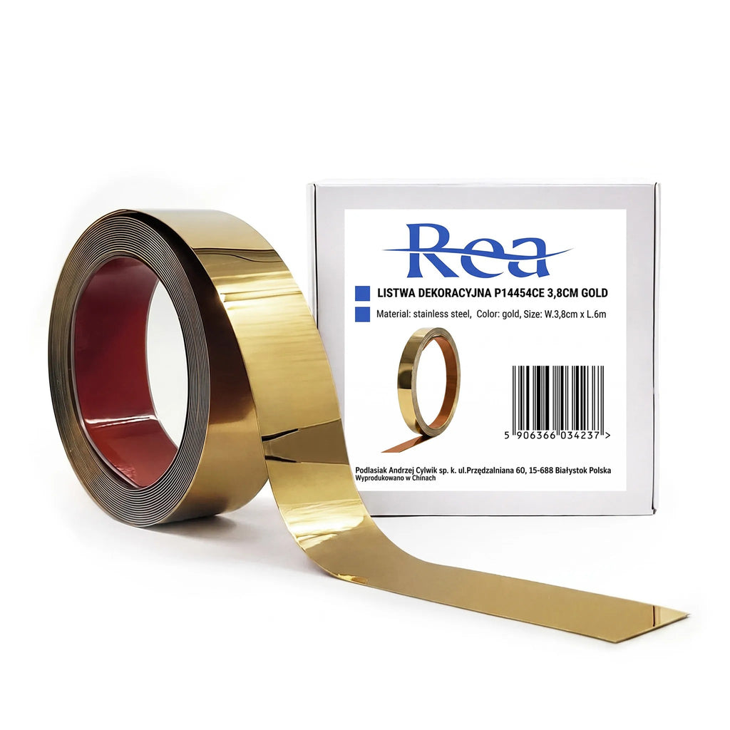 Öntapadós Dekorációs Szegélyléc Rea P14454CA 3,8cm Gold 1