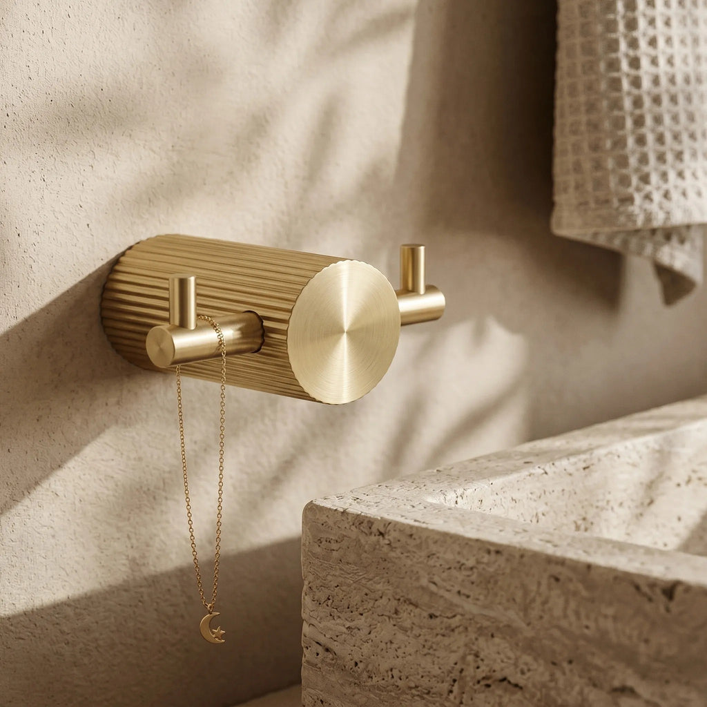 Fürdőszobai Akasztó 64104A SOLO Brush Gold 1