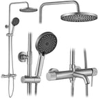 Zuhanyszett Rea Lungo Stripe Brush Nickel 1