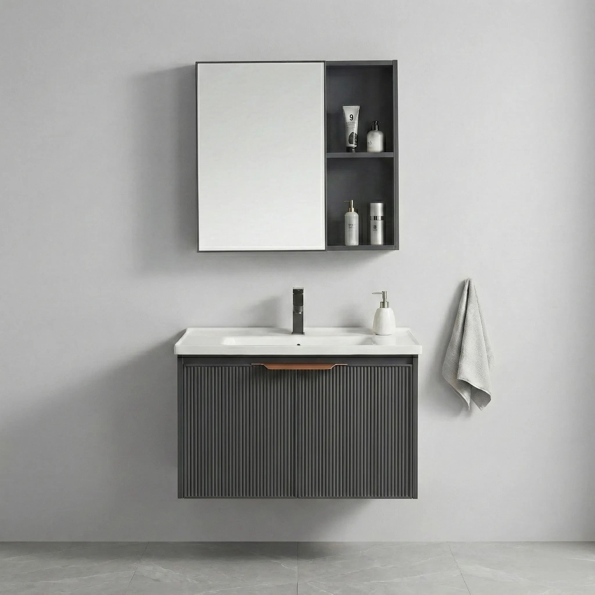 Fürdőszobabútor Szett Mosdóval Mario 60cm Grey 1