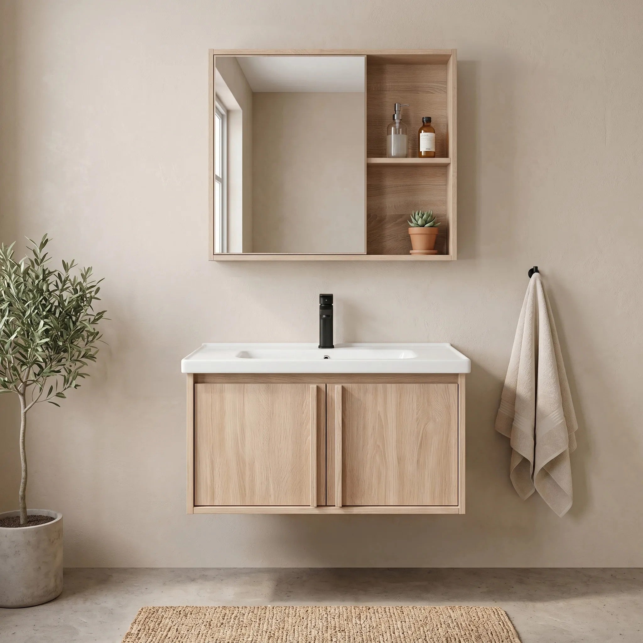 Fürdőszobabútor Szett Mosdóval Gama T25023 BXM 70CM 1