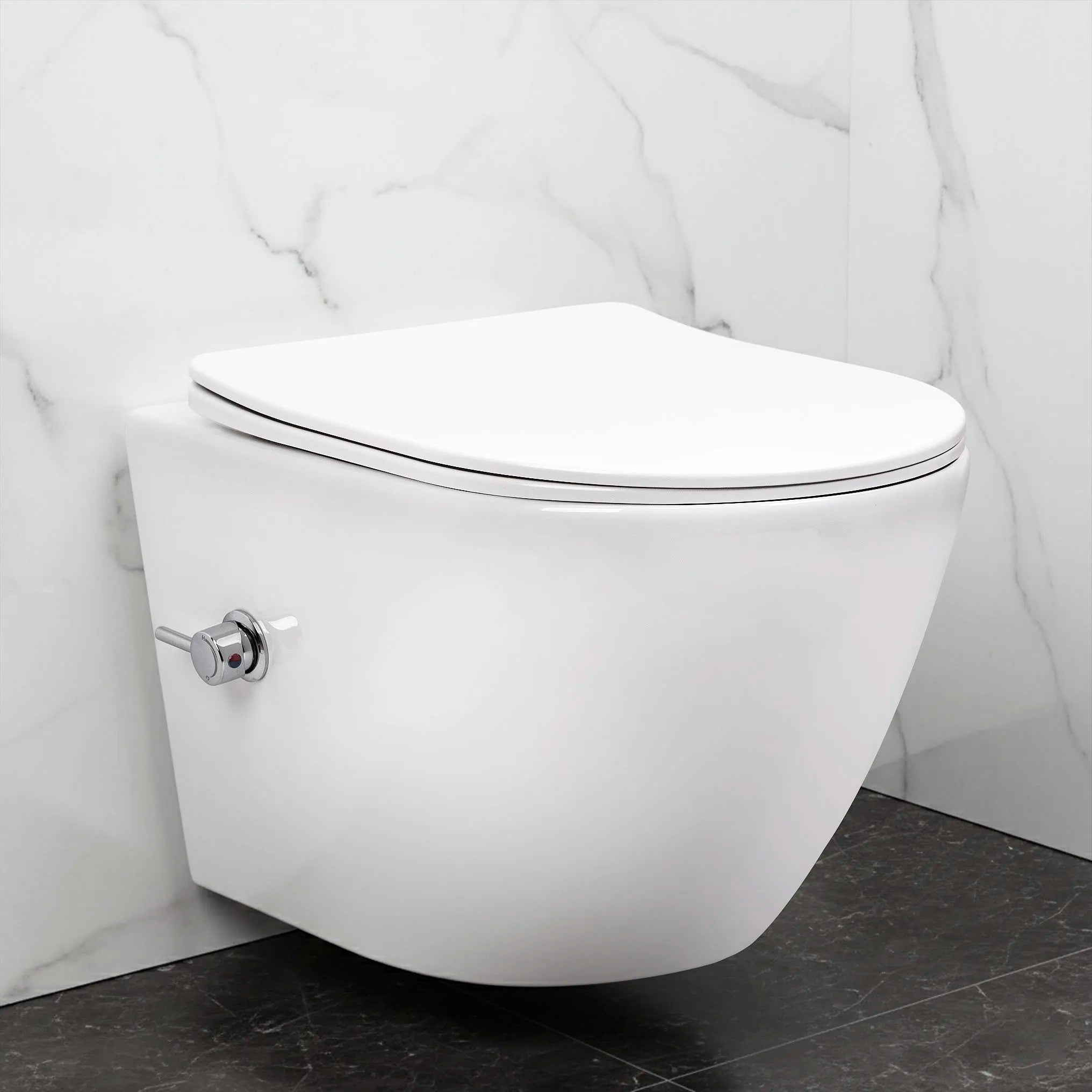REA Carlo Lux Rimless Fali Függesztésű WC-csésze Bidé Funkcióval 1