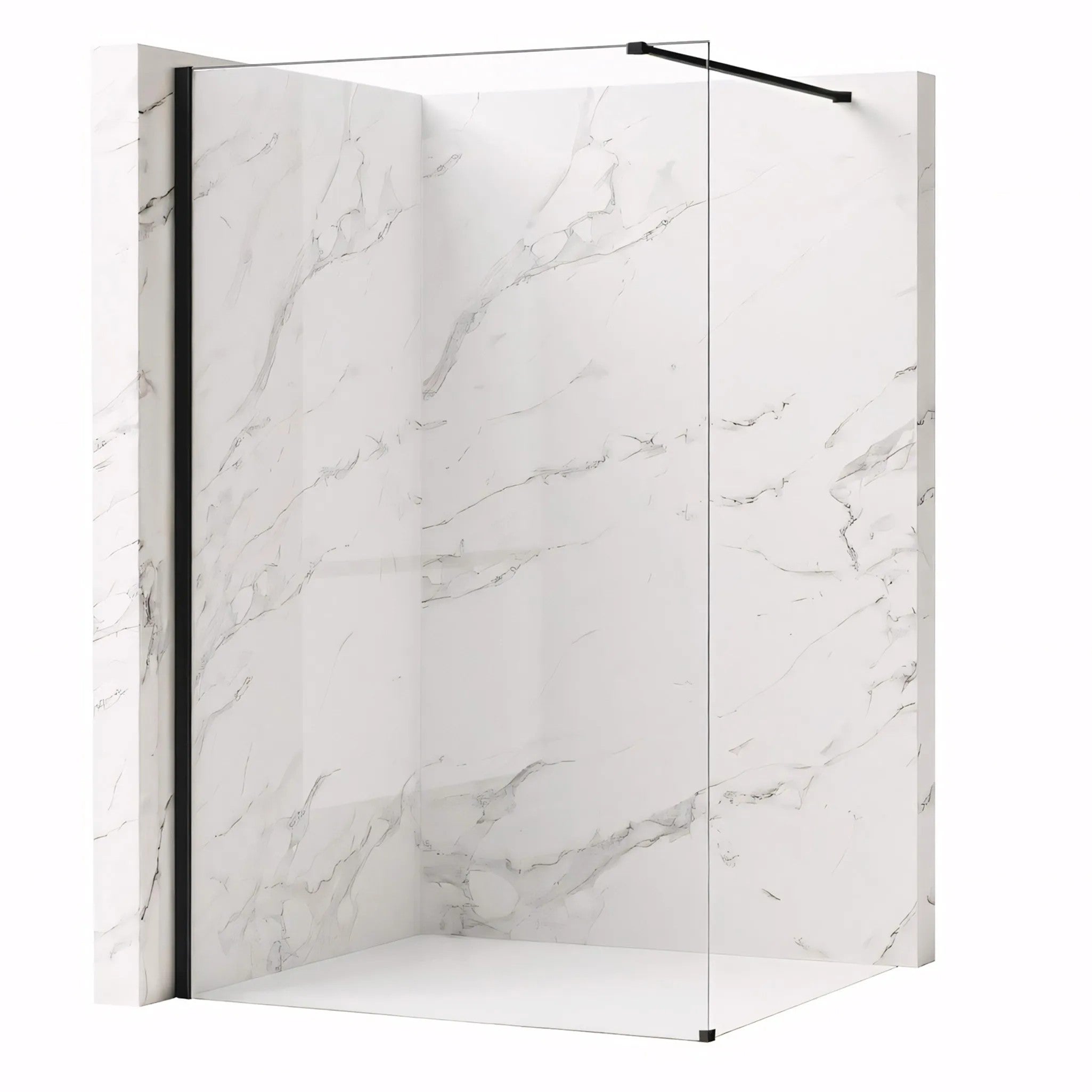 Zuhanyfal Rea Flexi Transparent / Black 130 1
