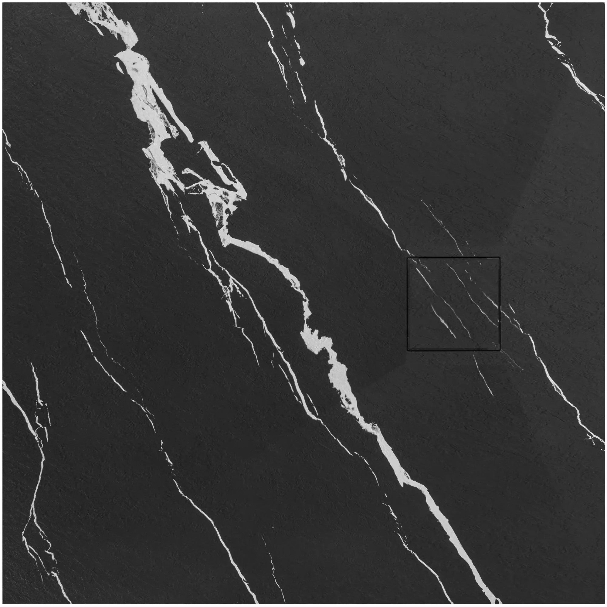 Zuhanytálca Magnum CARRARA BLACK 90x90 1