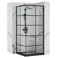Zuhanykabin Rea Concept Black 90x90 Fehér Savoy Zuhanytálcával 1