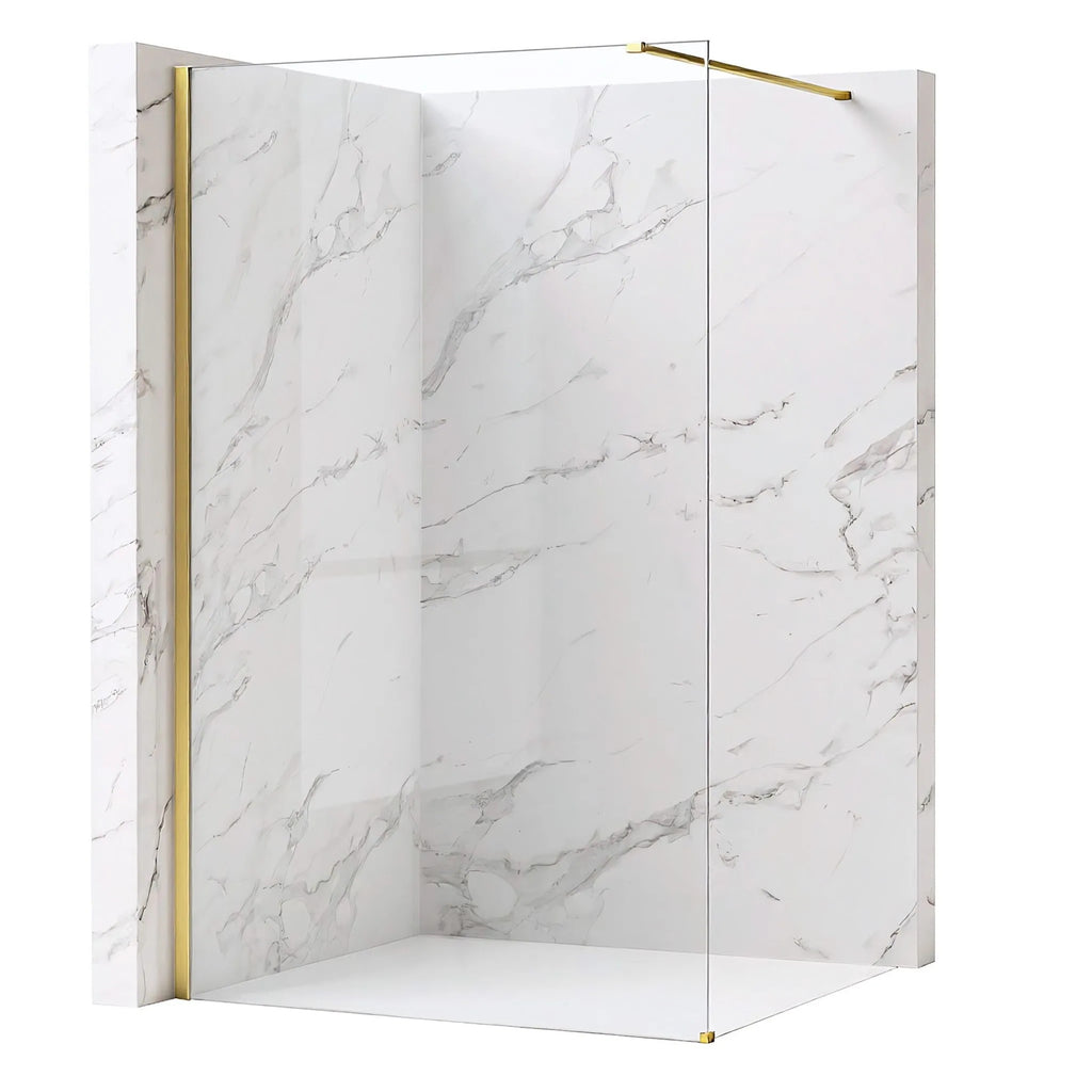 Zuhanyfal Rea Flexi Transparent / Brush Gold 70 1