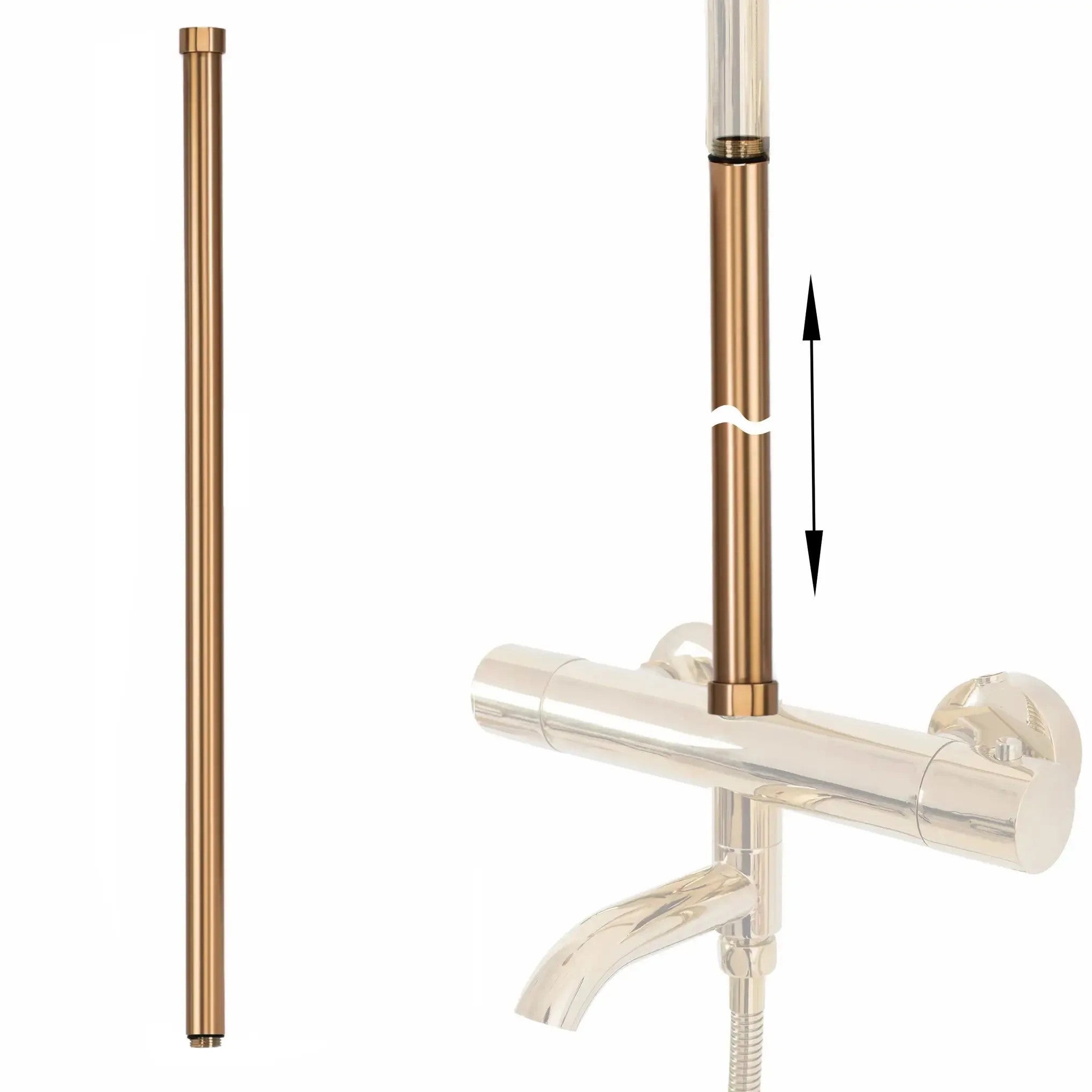 Hosszabbító Kád-zuhany Szetthez BRUSH COPPER 60cm 1