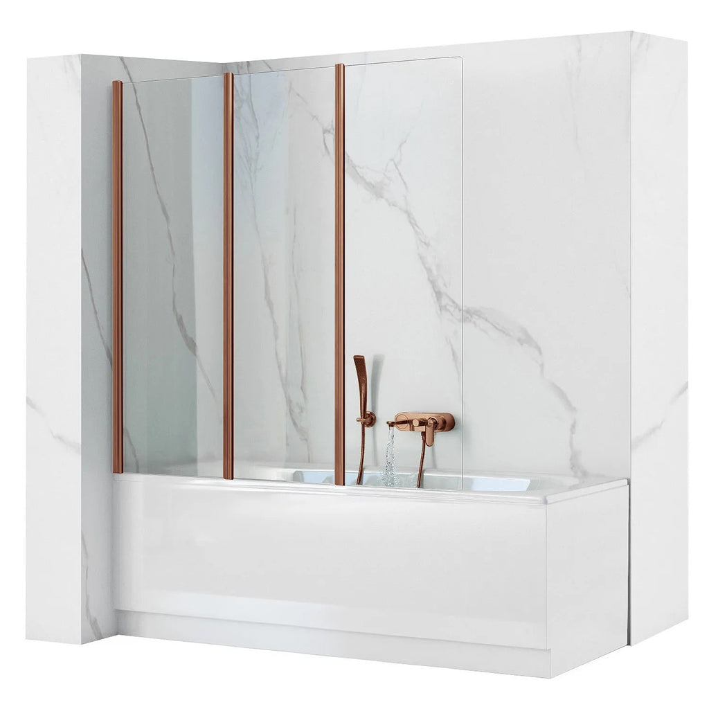 Fürdőkádparaván Rea Agat-3 120cm Brush Copper 1