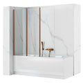 Fürdőkádparaván Rea Agat-3 120cm Brush Copper 1