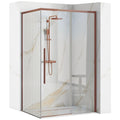 Zuhanykabin SOLAR Copper Brush 100x80 Fehér Savoy Zuhanytálcával 1