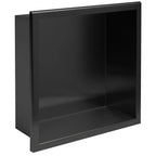 Süllyesztett Fürdőszobai Polc 30x30 Matt Fekete 1