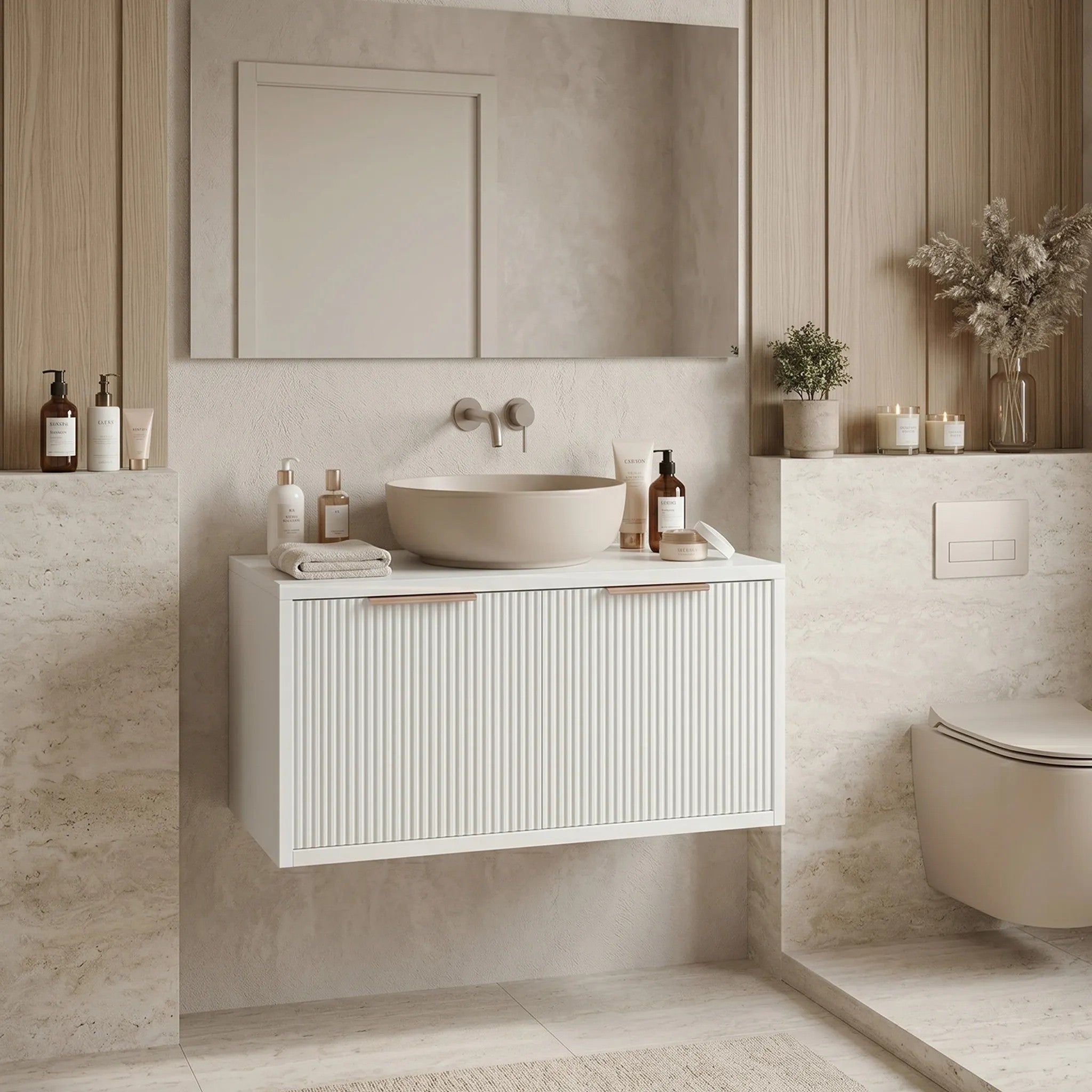 Mosdószekrény Rea Core 80cm White 1