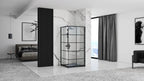 Zuhanykabin Rea Concept Black 80x100 Fehér Savoy Zuhanytálcával 2