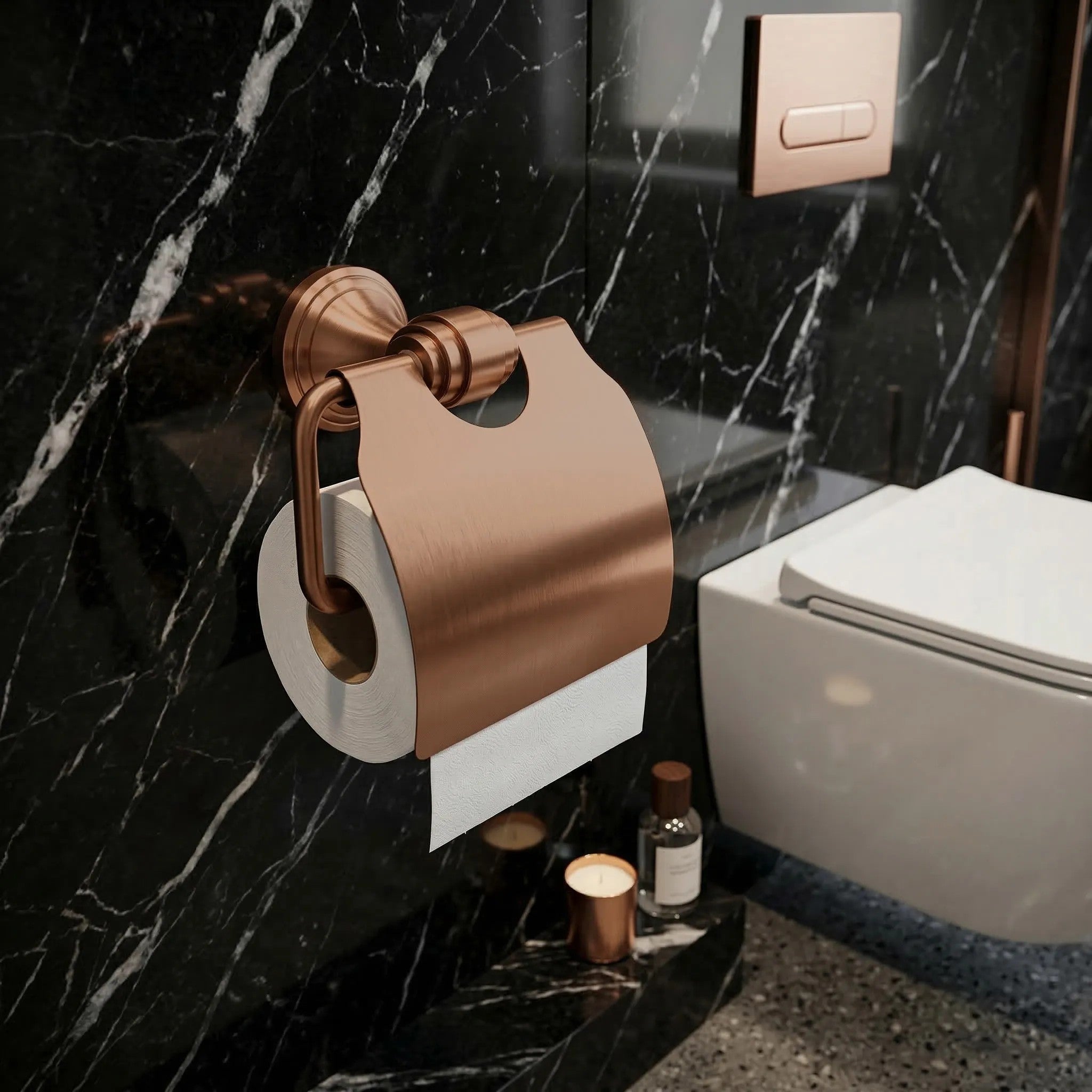 WC-papír Tartó 1608 Aristo Csiszolt Réz 2
